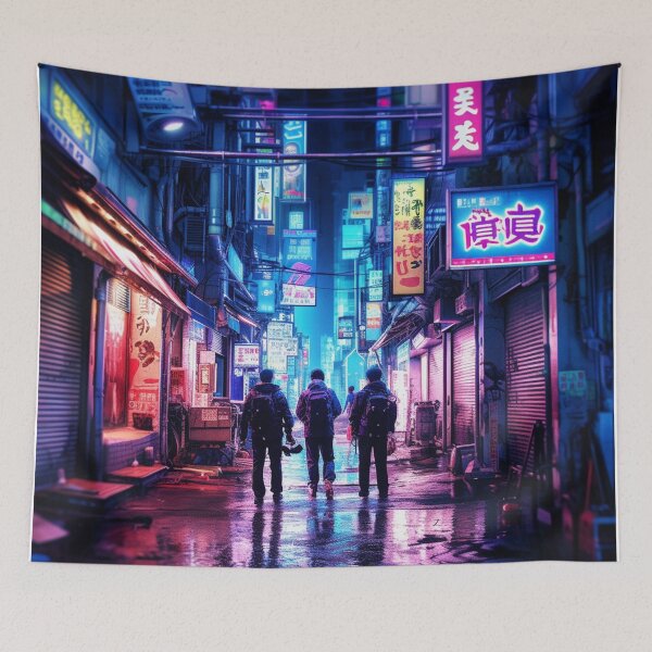 Item preview, Endless Neon - Cyberpunk Cityscape Skyline  designed and sold by orlandoellio.