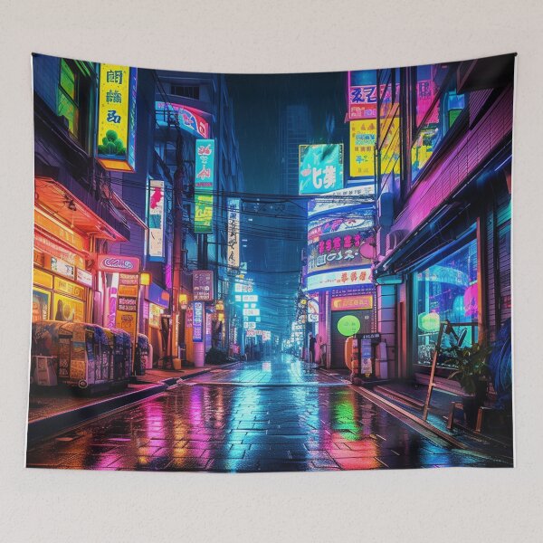Item preview, Endless Neon - Cyberpunk Cityscape Skyline  designed and sold by orlandoellio.