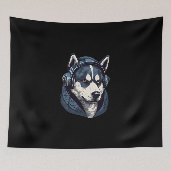 Item preview, Cool Husky DJ Headset Sunglasses Graphic Design designed and sold by MysteriousJ.