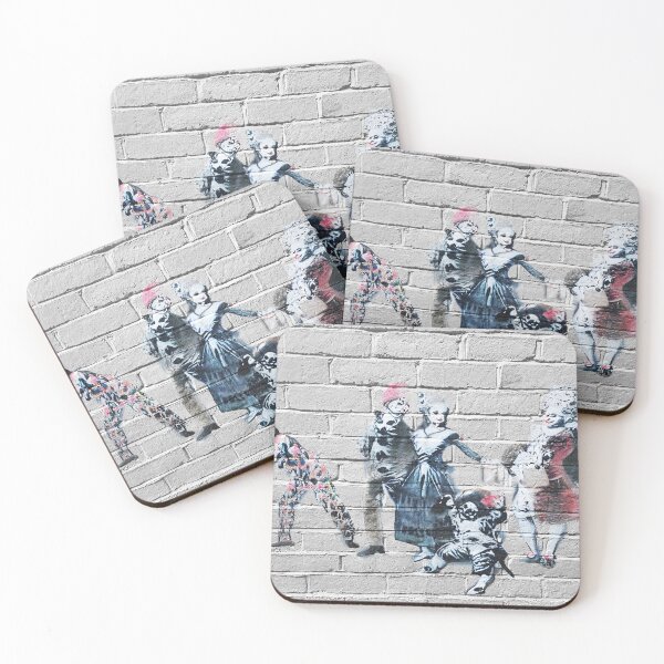 Item preview, Commedia dell'Arte Graffiti Street Art Players - After Goya - Brick Wall designed and sold by Talia Felix.
