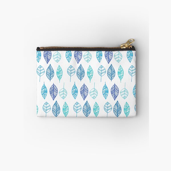 Item preview, Blue & Turquoise Scandinavian Hand-drawn Leaf pattern designed and sold by Didi Kasa.