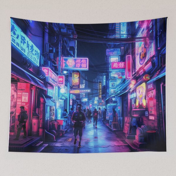 Item preview, Endless Neon - Cyberpunk Cityscape Skyline  designed and sold by orlandoellio.
