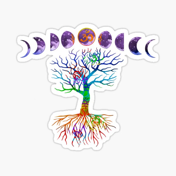 Item preview, Chakra Tree Moon Phase designed and sold by Thekarmafactory.
