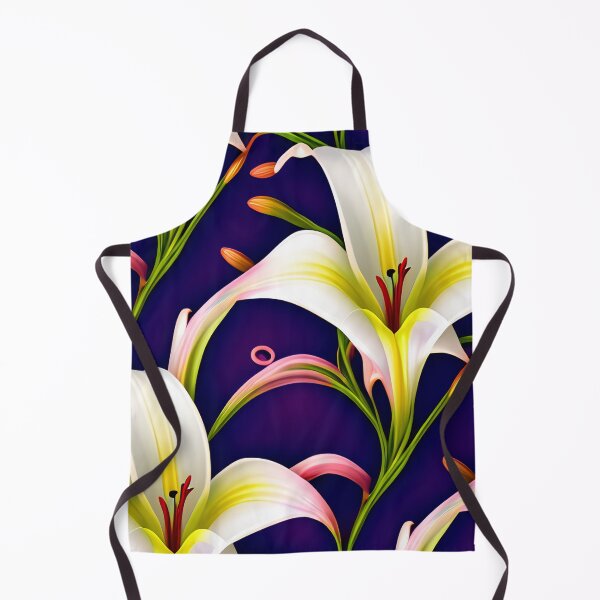 Item preview, Yellow and Pink lilies on a dark blue background designed and sold by BirdsnStuff.