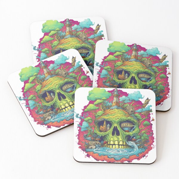 Item preview, Feeling trippy with this acid skull art designed and sold by cafegrafis.