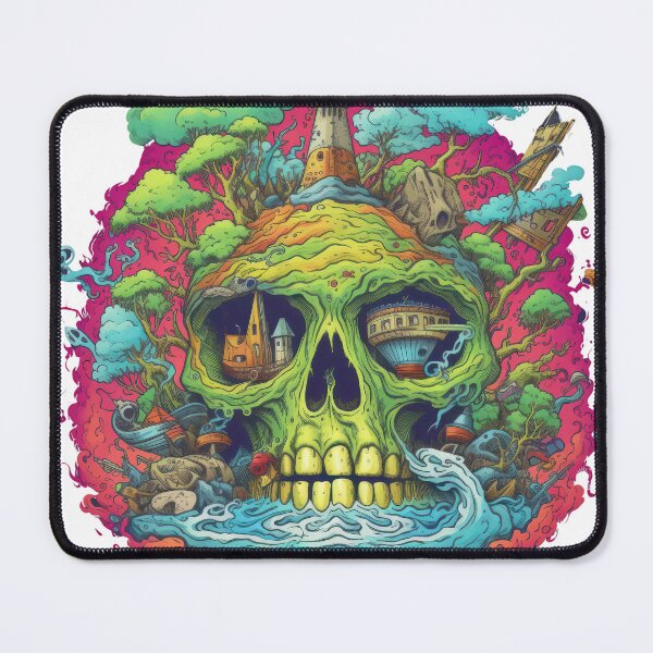 Item preview, Feeling trippy with this acid skull art designed and sold by cafegrafis.