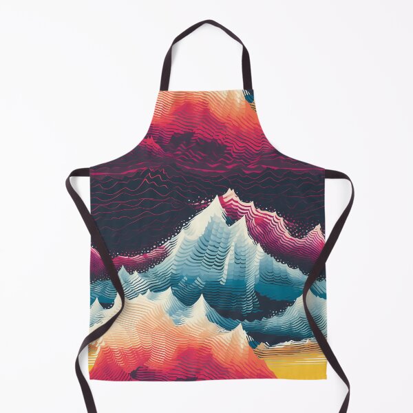 Item preview, Mountain Wave Frequency Pattern 14, sharp jagged synthwave horizon, checking the scanner at sunset, lidar like terrain mapping, abstract landscape beauty. designed and sold by FoxRobinRabbit.