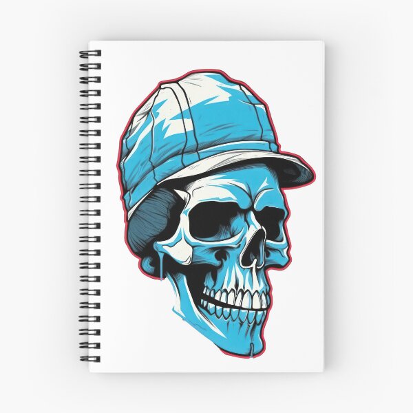 Item preview, Feeling vintage and edgy with this retro skull art on spruce blue designed and sold by cafegrafis.