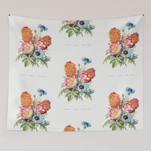 Item preview, Blue Bottle, Dog Rose and Garden Anemone from The Language of Flowers designed and sold by fleurdesignart.