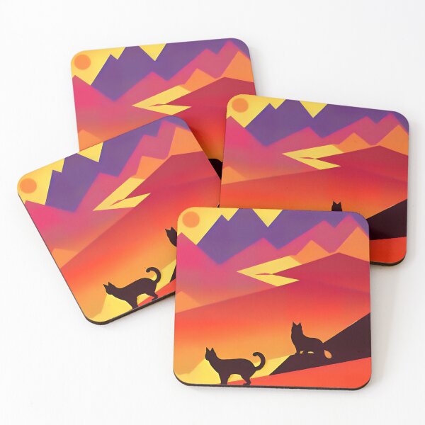 Item preview, Wild Cats at Sunset designed and sold by InfiniteCupcake.