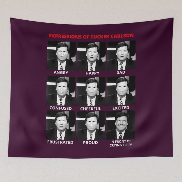 Item preview, The Expressions of Tucker Carlson   	 designed and sold by zmsewvmxc70.