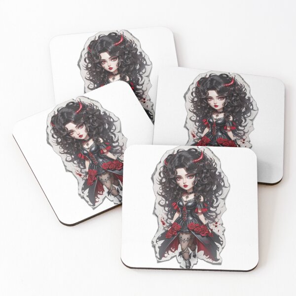 Item preview, Sticker Look like, devilish cartoon brunette By Jonathan P. and AI designed and sold by JonathanP514.