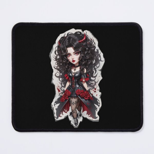 Item preview, Sticker Look like, devilish cartoon brunette By Jonathan P. and AI designed and sold by JonathanP514.