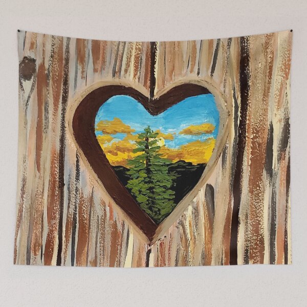 Item preview, Heart-Shaped Hole in Fence designed and sold by KayleeRoseArt.
