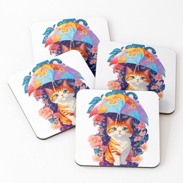 Item preview, Floral Cat with Umbrella  designed and sold by khachiche.