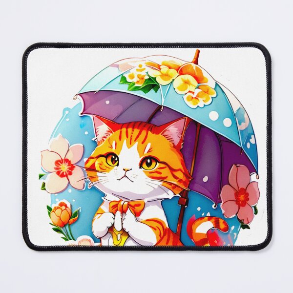 Item preview, Floral Cat with Umbrella  designed and sold by khachiche.
