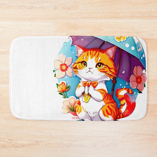 Item preview, Floral Cat with Umbrella  designed and sold by khachiche.