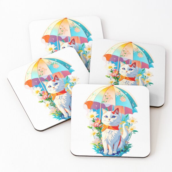 Item preview, Floral Cat with Umbrella  designed and sold by khachiche.