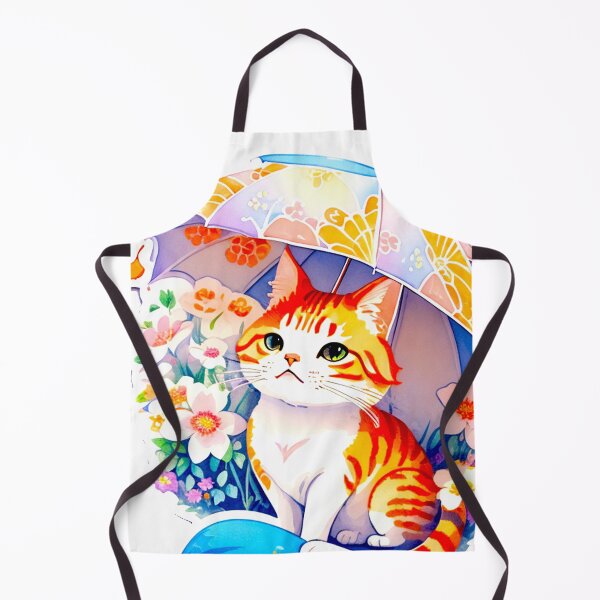 Item preview, Floral Cat with Umbrella designed and sold by khachiche.