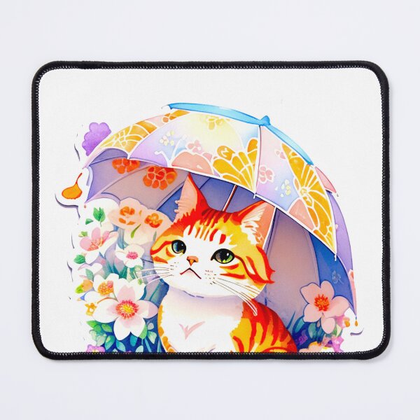 Item preview, Floral Cat with Umbrella  designed and sold by khachiche.