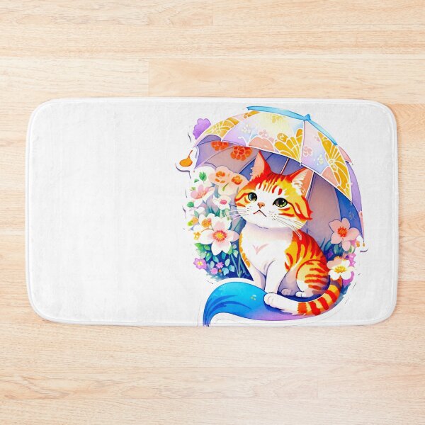 Item preview, Floral Cat with Umbrella  designed and sold by khachiche.