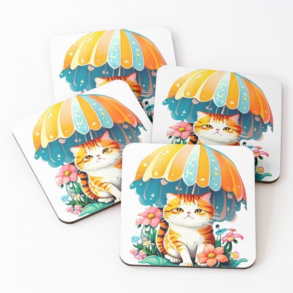 Item preview, Floral Cat with Umbrella  designed and sold by khachiche.