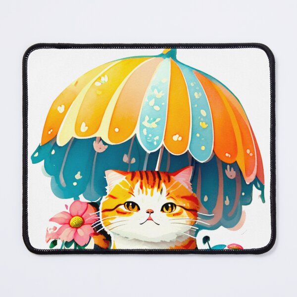 Item preview, Floral Cat with Umbrella designed and sold by khachiche.