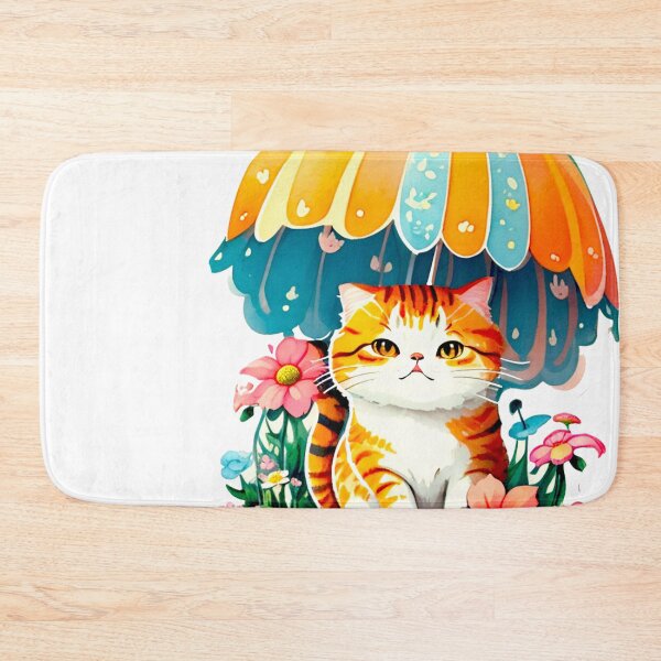 Item preview, Floral Cat with Umbrella  designed and sold by khachiche.