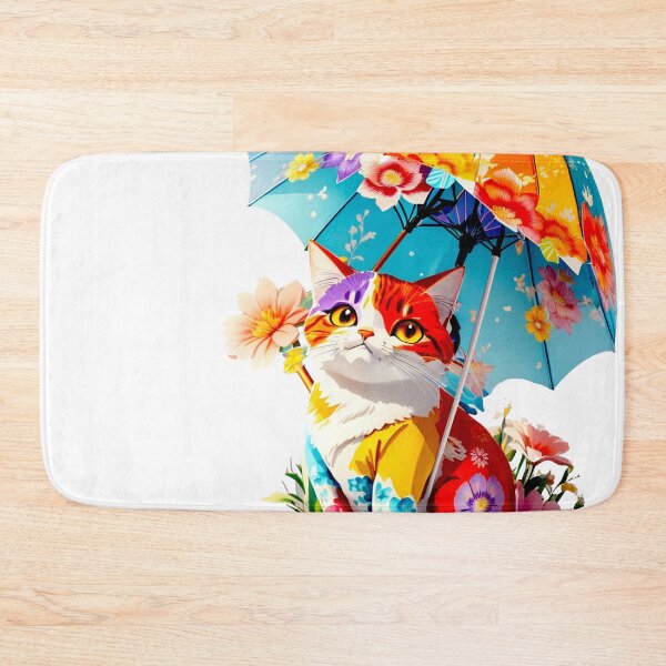 Item preview, Floral Cat with Umbrella  designed and sold by khachiche.