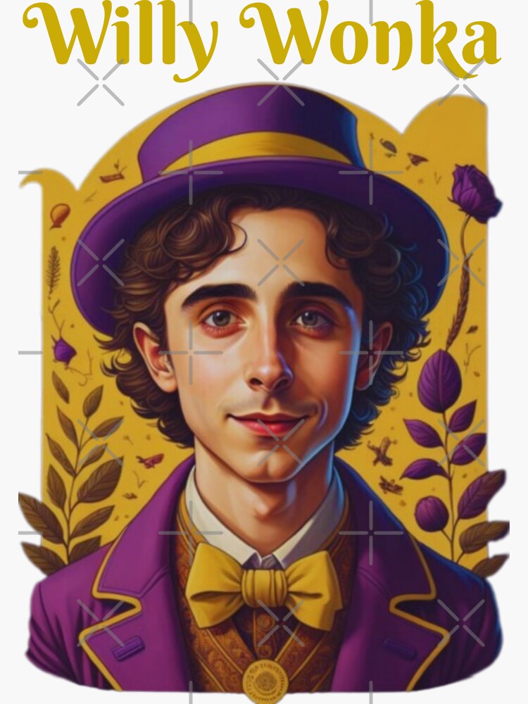 Willy Wonka - Timothee Chalamet Sticker for Sale by nickelangelo1