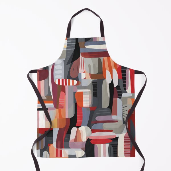 Item preview, Jasper Voss - Crimson & Beige Abstraction #1 designed and sold by IndigoSinclair.