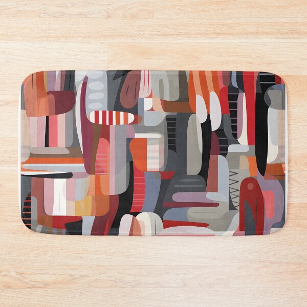 Item preview, Jasper Voss - Crimson & Beige Abstraction #1 designed and sold by IndigoSinclair.
