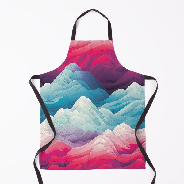 Aperçu de l'œuvre Modèle de fréquence d'onde de montagne 17, crème glacée givrée en marron, bleu, rose, vagues dégradées de couleur, paysage aquatique abstrait ou beauté cloudscape. créée et vendue par FoxRobinRabbit.