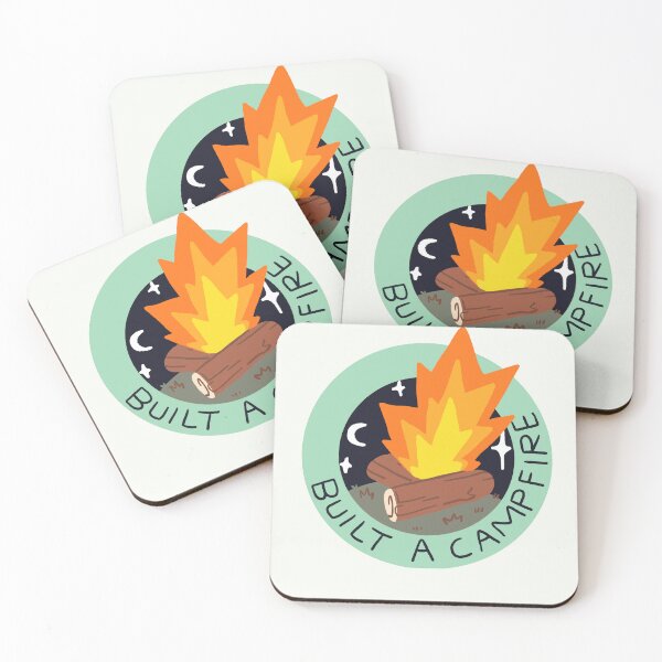 Artikelvorschau, baute ein Lagerfeuerabzeichen entworfen und verkauft von Childish by Design.