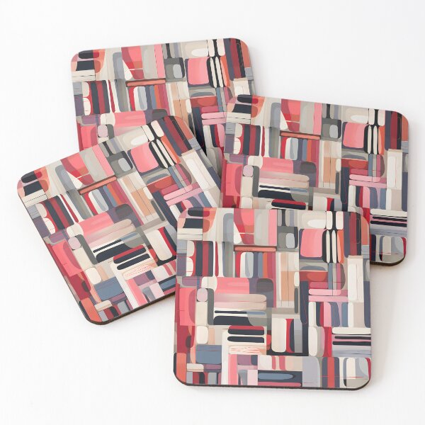 Item preview, Jasper Voss - Crimson & Beige Abstraction #2 designed and sold by IndigoSinclair.