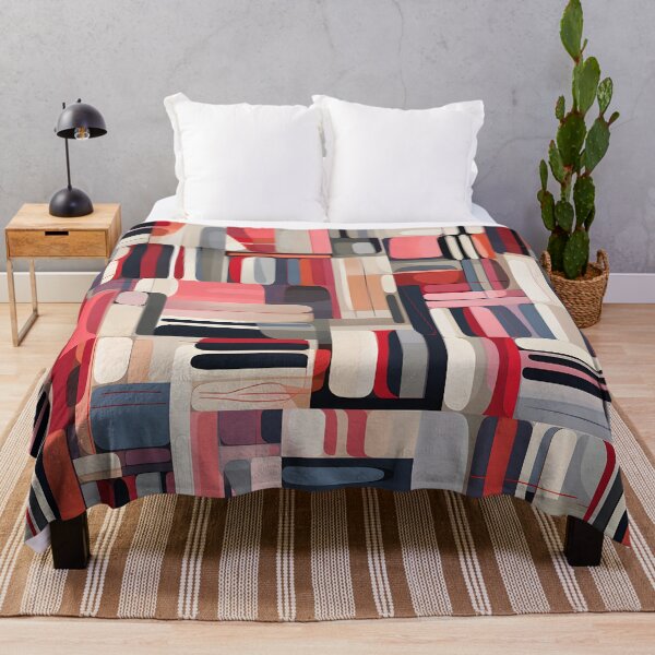 Item preview, Jasper Voss - Crimson & Beige Abstraction #2 designed and sold by IndigoSinclair.