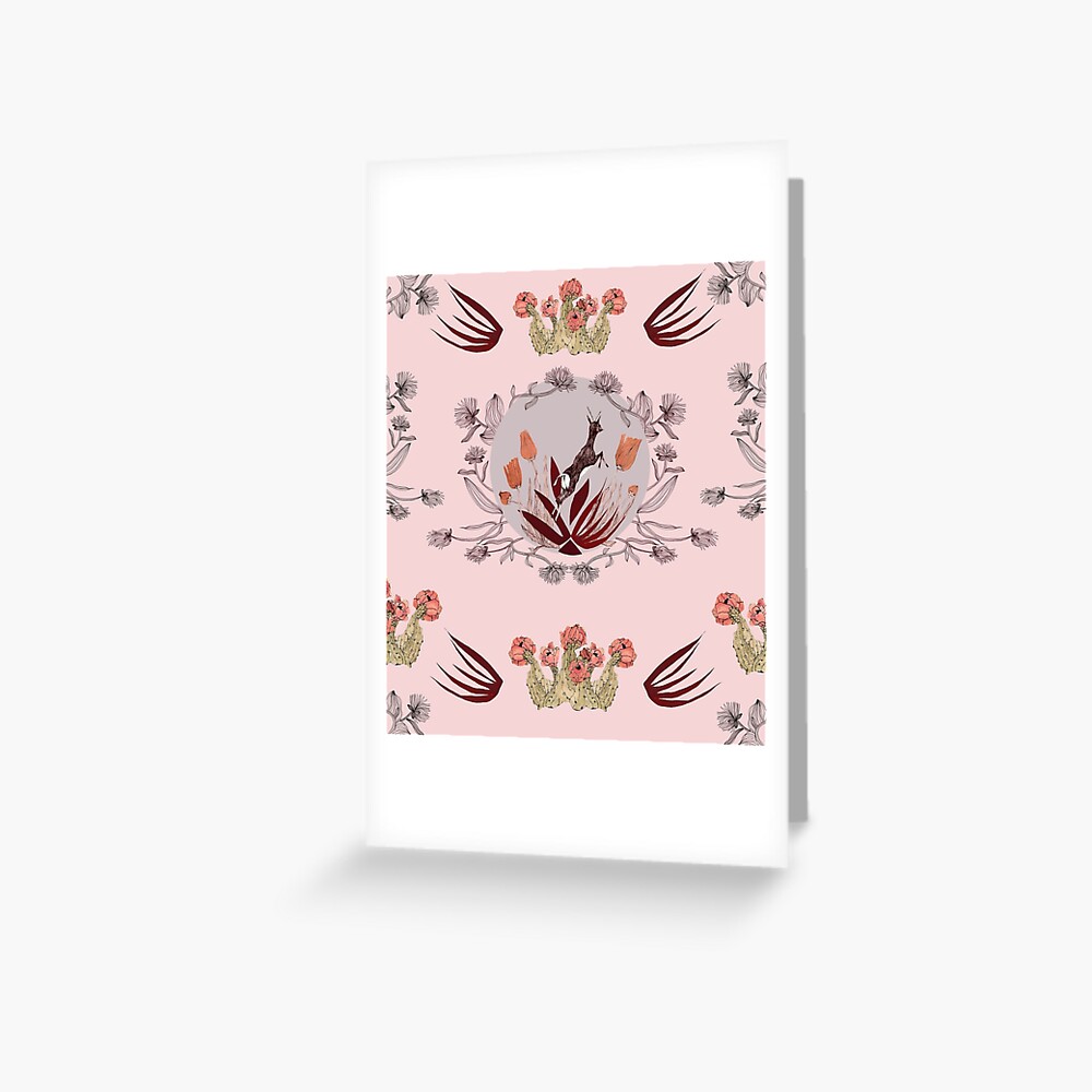 Blooming desert. Greeting Card