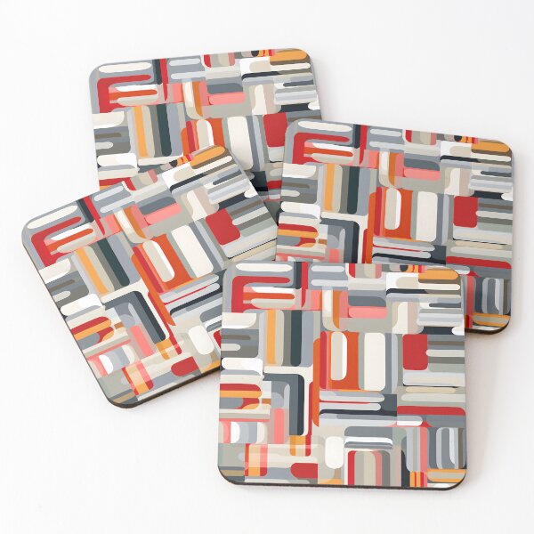Item preview, Jasper Voss - Crimson & Beige Abstraction #3 designed and sold by IndigoSinclair.