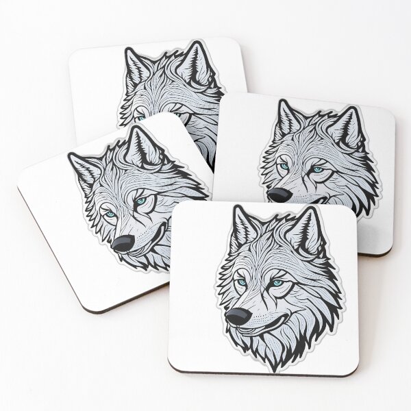 Artikelvorschau, Wolf-Gesichtsaufkleber entworfen und verkauft von GloriousChoice.