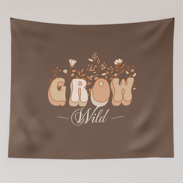 Item preview, wildflowers grow wild cottagecore retro minimalist gift for her designed and sold by Jean-Pham.