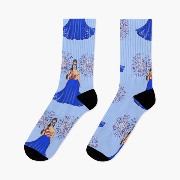 Item preview, Fourth Of July Fashion Illustration with Fireworks designed and sold by SMillustrations.