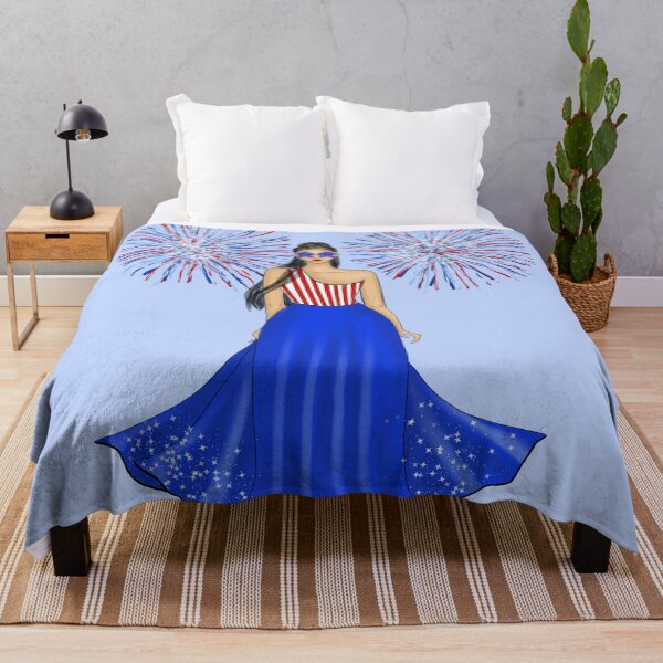Item preview, Fourth Of July Fashion Illustration with Fireworks designed and sold by SMillustrations.