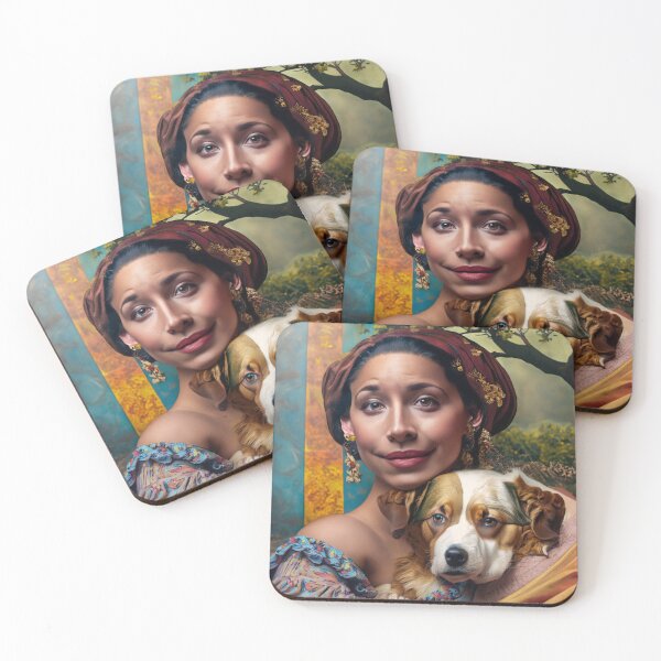 Item preview, Portrait of a woman with a dog designed and sold by jsebouvi.