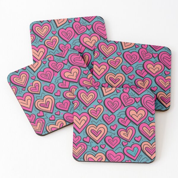 Item preview, Scrumptious heart pattern, pink hearts designed and sold by Twenty24trends.