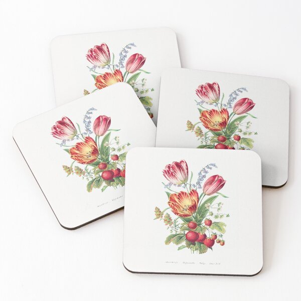 Item preview, Strawberry, Mignonette, Tulip, and Blue Bell and from The Language of Flowers designed and sold by fleurdesignart.