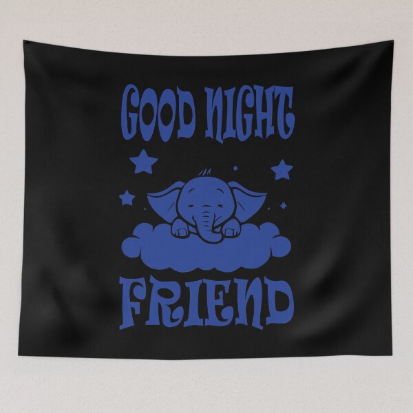 Item preview, Good Night Elephant - Blue designed and sold by Soulemotion.