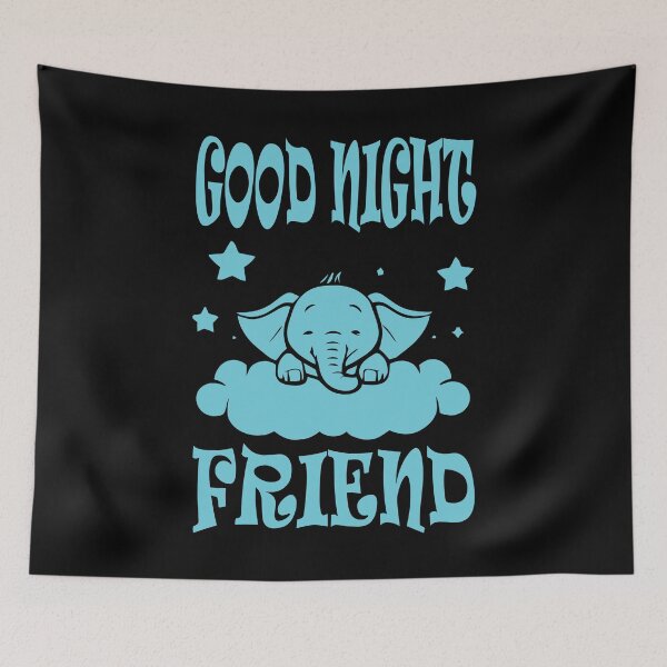 Item preview, Goodnight Elephant - Cyan designed and sold by Soulemotion.