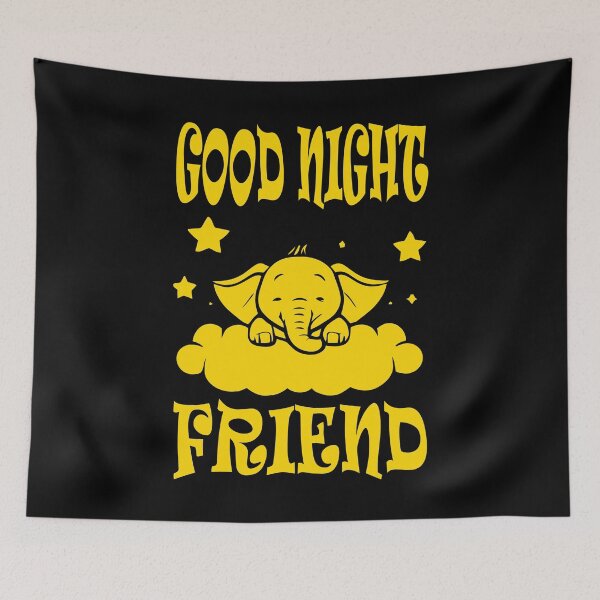 Item preview, Good Night Elephant - Yellow designed and sold by Soulemotion.