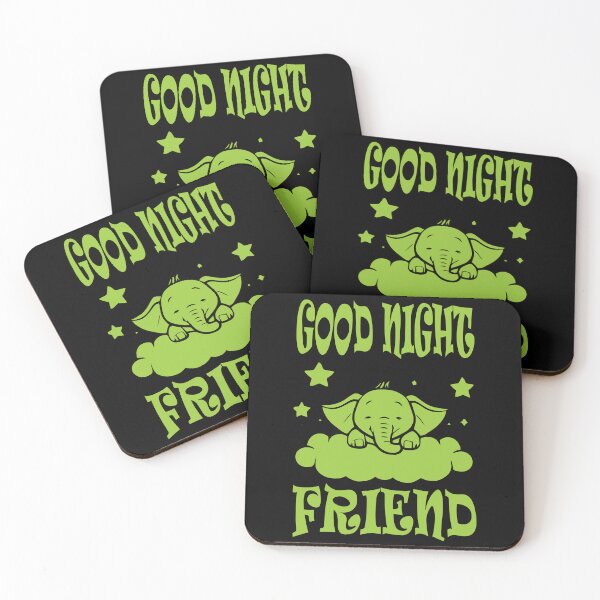 Item preview, Good Night Elephant - Yellow-green designed and sold by Soulemotion.