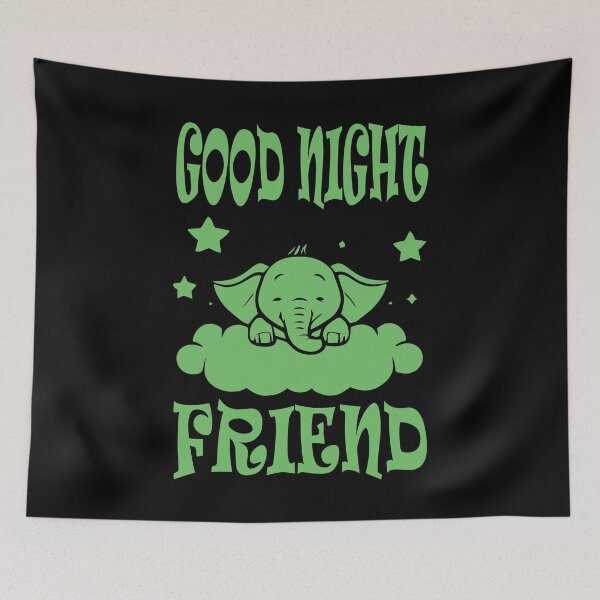 Item preview, Good Night Elephant - Green 1 designed and sold by Soulemotion.